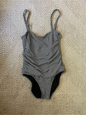 Dkny Black & White Diamond-Print One-Piece Swimsuit